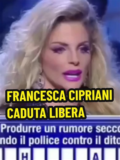 Francesca Cipriani's Memorable Moments on Caduta Libera