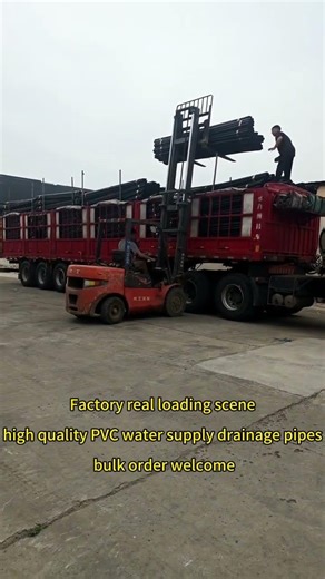 Real scene of our PVC pipes loading and delivery.