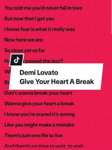 Demi Lovato's Touching Song 'Give Your Heart A Break'