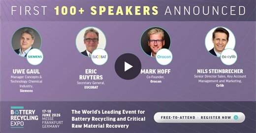 #brye2026 #batteryrecyclingexpo #resourcerecovery #batterytech #valuechain #batteries | Battery Recycling Expo