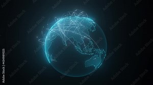 Abstract globe - global connections