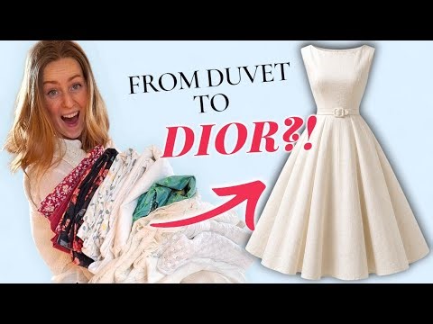 I turned a duvet into a Dior inspired dress (did it work?!)