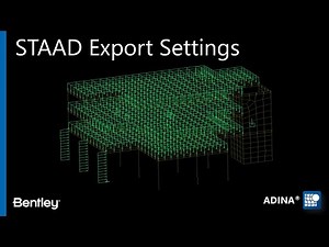 STAAD.Pro to ADINA: General Export Settings