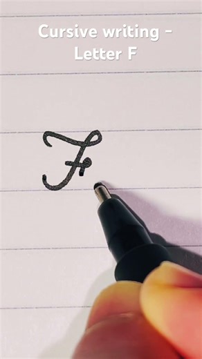 Cursive writing - Letter F
