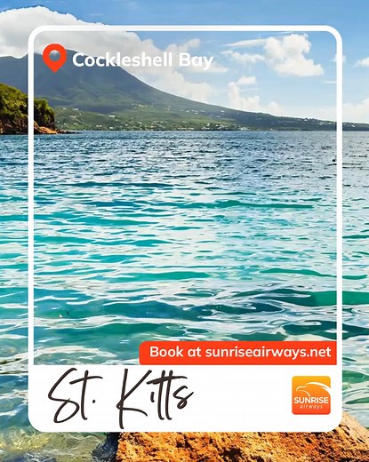 2.2K views | ✨ Discover the hidden gem of St. Kitts: Cockleshell Bay! Soft golden sands, calm turquoise waters, and palm trees swaying in the breeze make this beach the perfect spot to unwind and soak up the Caribbean sunshine. ️ Ready to experience paradise? Book your flight at www.sunriseairways.net ✈️ #OneCaribbean #SunriseDestinations #StKitts #StKittsAndNevis #CockleshellBay #CaribbeanTravel #SunriseAirways | Sunrise Airways | Facebook