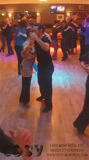 Two vibrant milongas await! Authentic tango nights in Montréal. Bisou (Mardi) & Cosy (Vendredi). Join the dance! #TangoMontreal #Milonga #Dance #Community #AuthenticTango