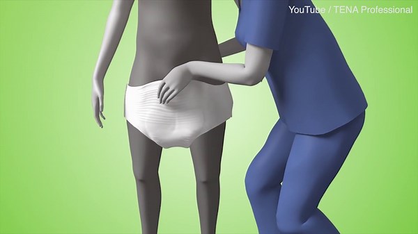 Instructional video shows step-by-step on how to best to apply TENA Pants