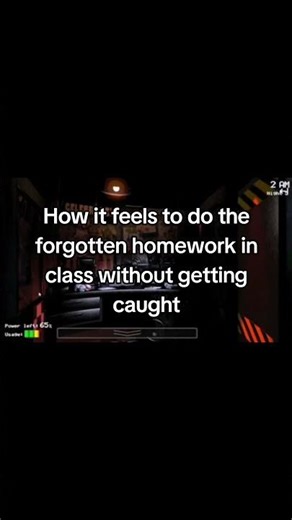 How it feels to do the forgotten homework in class without getting caught