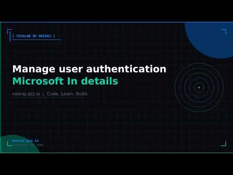 Manage user authentication | TechLab by Neeraj