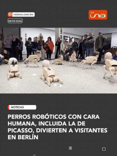 #Internacional I En su primera instalación expuesta en Berlín, el artista estadounidense Mike Winkelmann, más conocido como Beeple, ha creado una manada de siete robots cuadrúpedos con cabezas humanas hiperrealistas de figuras del mundo tecnológico, como los empresarios Elon Musk y Jeff Bezos, y de los míticos creadores Andy Warhol y Pablo Picasso. Creditos: EFE ▶ Mas información en @redunobo , link en bio. #RedUno #RedUnoDigital #Notivisión #NTVInforma #Bolivia