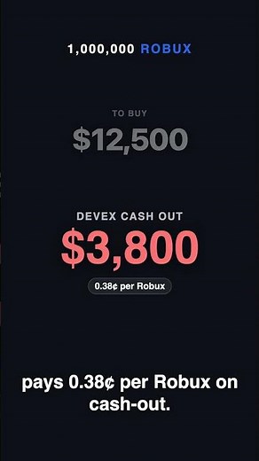 1 MILLION Robux to USD — the real number #shorts