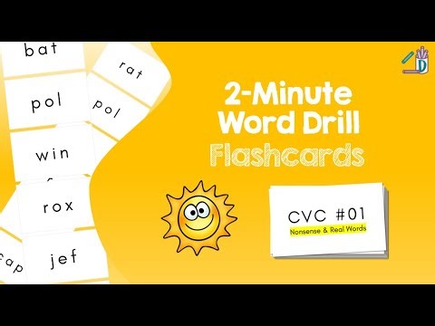 2-Minute Word Drill CVC #01 | Learn To Read
