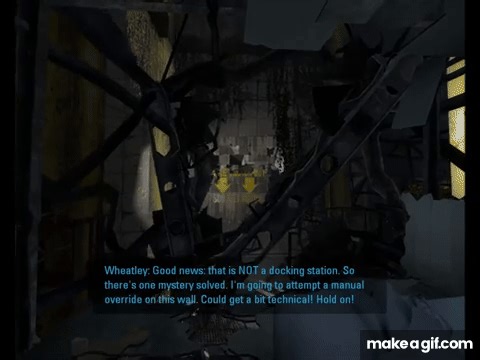 Portal 2 - Episode 1 - Manual Override a wall?!? on Make a GIF
