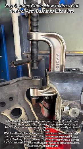 Step-by-Step Guide: How to Press Out Control Arm Bushings Like a Pro #shorts #mechanic #tricks