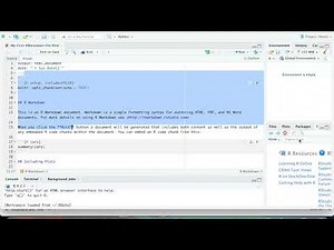 Creating a New R Markdown File
