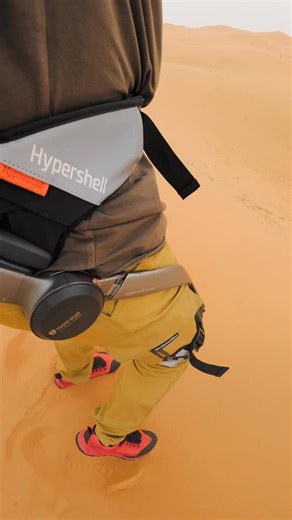 9.5K views · 35 reactions |  Into the Sahara with Hypershell Exoskeleton — Part 2 ️ When terrain turns hostile, Hyper Mode takes over. Delivering peak torque on demand, it transforms deep sand and steep climbs into a steady rhythm. Every step is amplified, every movement optimized. With Hypershell X, the edge of the map is no longer the end — it’s the beginning. #hypershell #hypershelladventure #exoskeleton #deserthiking | Hypershell | Facebook
