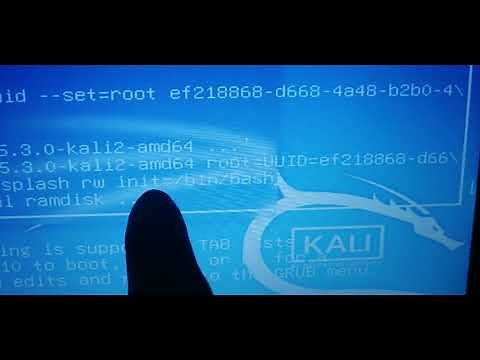 Réinitialiser un mot de passe oublié sur KALI Linux 2020.04.