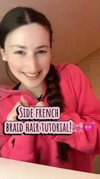 Side French braid hair tutorial! 🥰🎀#hair #hairstyle #hairtutorial #fypシ #trending