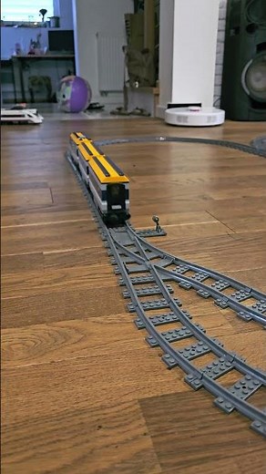 LEGO trains at the switch – 60337 & 60197 pass by