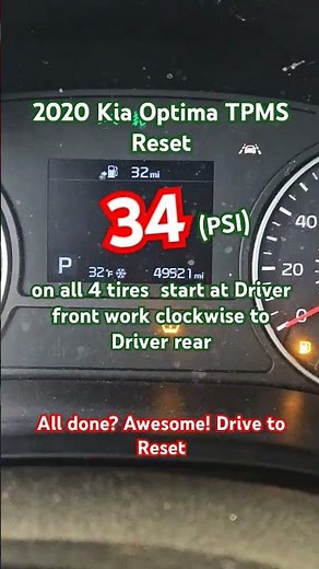 2020 Kia Optima TPMS reset 🚗🔧 #Kia #Optima #TPMS #Reset #CarMaintenance