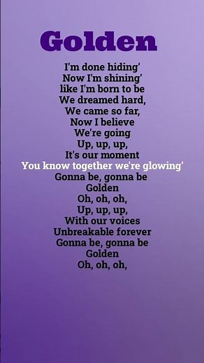 K-pop demon hunters - golden (lyrics) #kpop #demonhunter #golden #lyrics