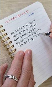 곧은 걸음으로 다시 새길을 나서기 🌿박노해 시 「다시 꿋꿋이 살아가는 법」 오늘의 시 필사 ✍️