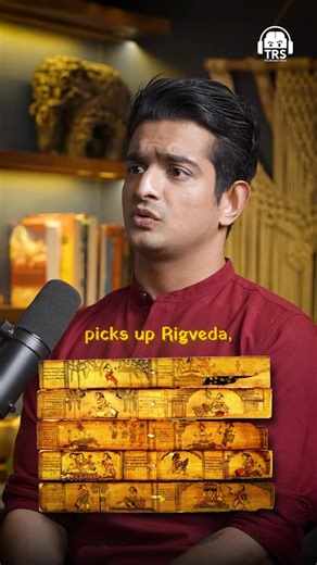 Ranveer Allahbadia on Instagram: "The Language Of The Rig Veda 📜 If someone reads the Rig Veda today, it is written in Arsha Sanskrit, one of the most ancient forms of the language. Source - #TheRanveerShow Episode 440 (Overall 946) ft. @rupa_bhaty [Sanskrit, AncientHistory, RigVeda, ranveerallahbadia, beerbiceps, TRS]"