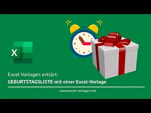 🎂 Birthday list in Excel: Automatic age calculation and display of remaining days!