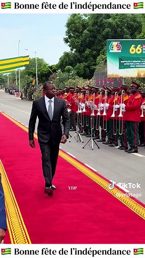 Arrivée du Président Faure Essozimna Gnassingbé au défilé — Indépendance Togo 2026