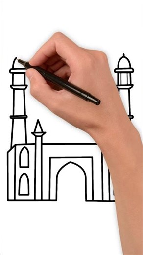 Easy Taj Mahal Drawing for Kids ✏️ | How to Draw Step by Step | KidsTube