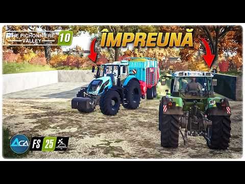 Gheorghiță compacted it, I gathered it - we make fodder together - Romanian Gameplay FS25 Pichonn...
