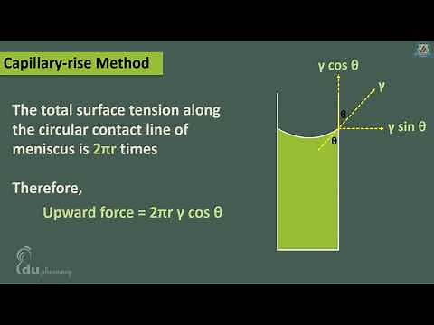 Capillary rise method for surface tension determination | Surface chemistry | surface phenomenon