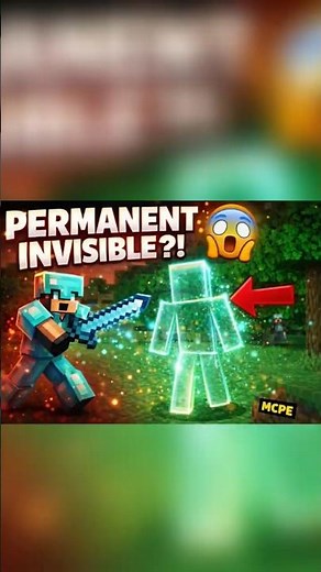 PERMANENT INVISIBLE Trick in MCPE 😱