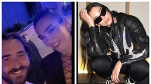 Dua Lipa goes glam in black attire as she poses with fans in new pics