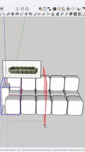 Modélisez un canapé Design avec Sketchup, Bevel, Photohop et Enscape.