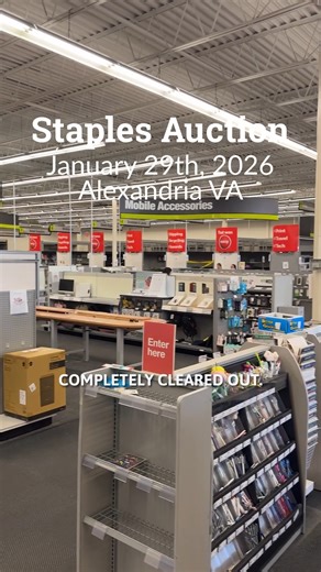 Grafe Auction on Instagram: "Hold up—158 lots of commercial equipment are closing tomorrow in Alexandria, and we're not talking about your average yard sale here. This Staples liquidation is the real deal: gondola shelving systems that go on for days, checkout lanes that look like they just stepped off a retail showroom floor, a 25-foot service counter (yes, you read that right), and a commercial baler that's basically the Hulk of warehouse equipment. Office furniture? Check. Filing cabinets? Go