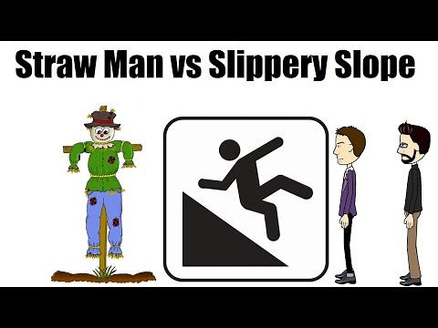 Straw Man vs Slippery Slope Fallacy explained with examples
