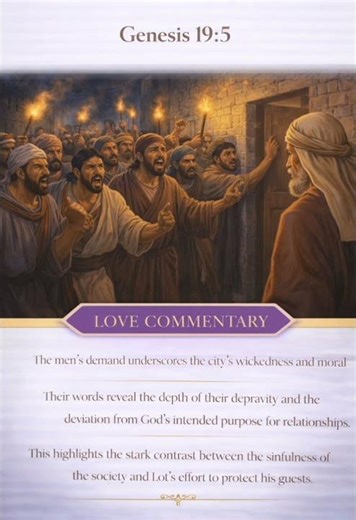 Genesis 19:5 and Love Commentary #faith #peace #proverbs #christian
