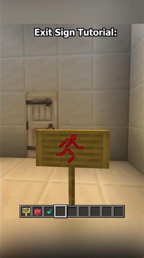 Exit sign build tutorial minecraft #minecraftbuilding