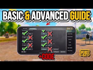 PUBG MOBILE BEST SETTINGS 🔥 USE THIS BEST TUTORIAL VIDEO + SENSITIVITY & CODE ✅