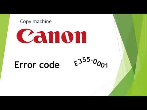 Canon iR ADV C3330 error code E355 0001