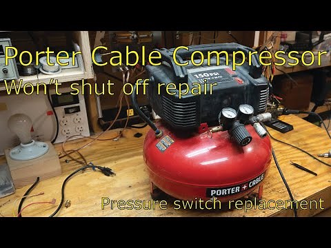 Porter Cable Compressor Pressure Switch Won't Shut Off repair