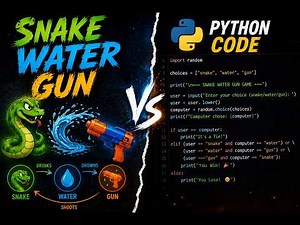 Building Games in Python With No Experience | Snake Water Gun Tutorial ❤️💫