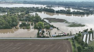 Flooded House River Flood Drone Aerial Stock Footage Video (100% Royalty-free) 3602073823 | Shutterstock