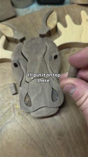 I cant figure out what to do #woodworking #woodworking #moose #intarsia