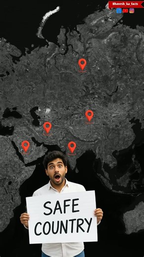 Top 3 Safest Countries in the World That Even Superpowers Can't Easily Invade! #safe #map #shorts