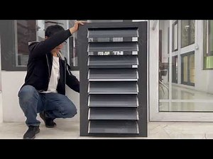 Outdoor exterior hurricane proof security horizontal adjustable full board aluminum louver windows