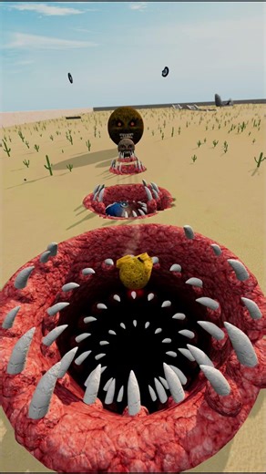 Big & Small Moon Cars vs A Multitude of Monsters With Giant Mouths - BeamNG.drive