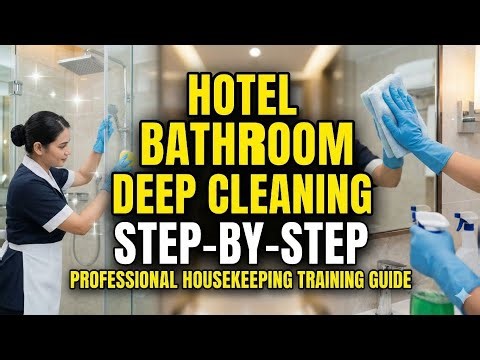Hotel Bathroom Deep Cleaning Step-by-Step | Professional Housekeeping Training Guide