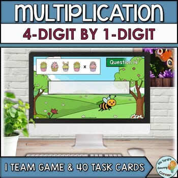 4th Grade Spring 4-Digit by 1-Digit Mystery Multiplication Practice